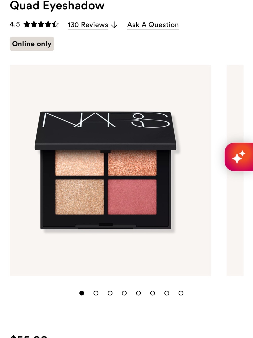 NARS Quad Eyeshadow Palette Singapore — Peach, Rose, Champagne & Gold